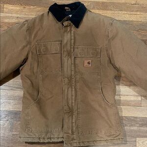 Carhartt Brown Field Jacket with Dark Collar
